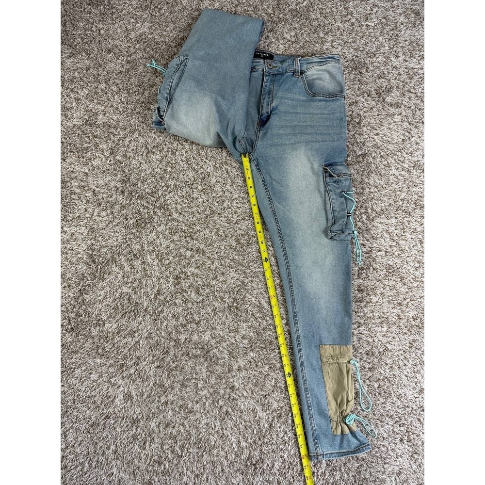 Serenede Cyber Cloud Cargo Blue Jeans Men's Size 38 - Picture 5 of 14